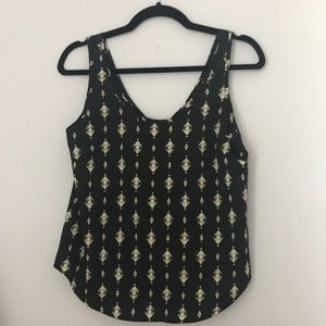 B. Jewel tank with pink back zipper detail
